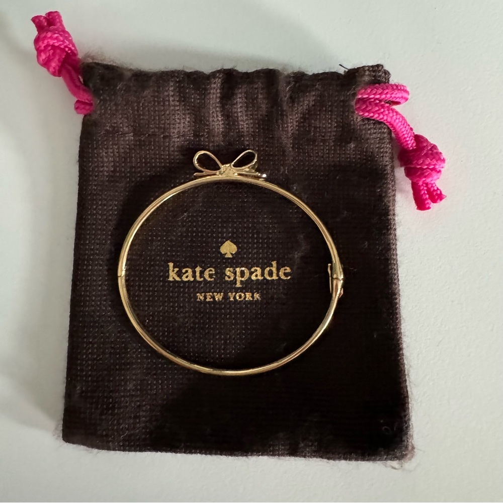 Kate spade gold bow bangle bracelet